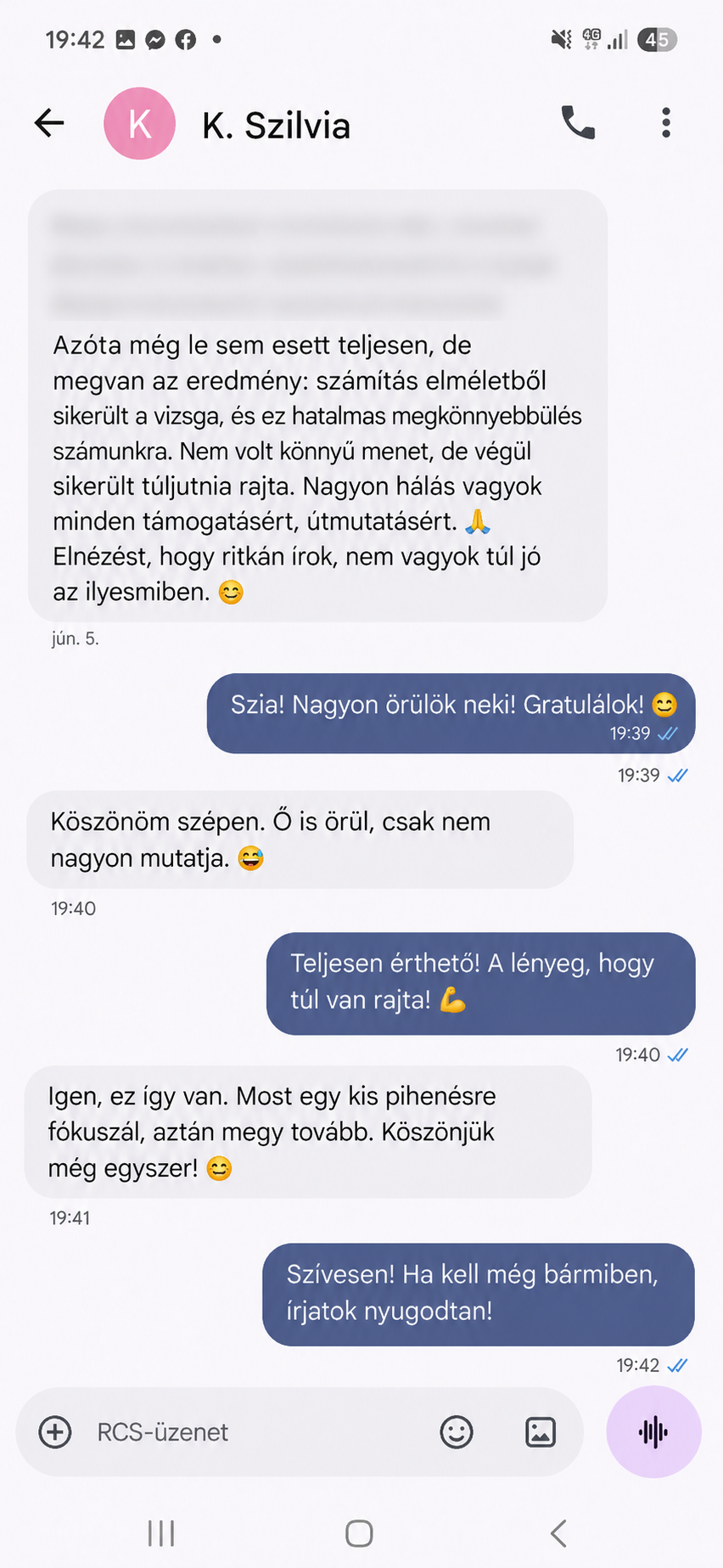 Valódi szülői visszajelzés sikeres számításelmélet vizsgáról